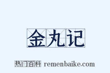 金丸记是什么意思的图片